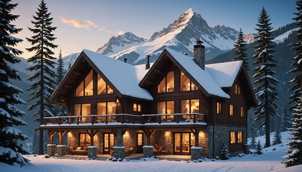 Détendez-vous dans un chalet de vacances sous la neige!