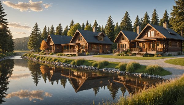 Quels sont les types de bungalow disponibles au camping Bleufond en bord de rivière ?