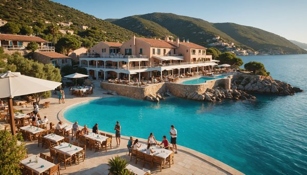 Quels sont les services et les activités proposés par le village vacances à Ghisonaccia en Corse ?