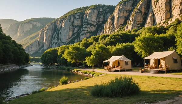 Quels sont les types de logement de vacances disponibles dans le camping d'Ardèche ?